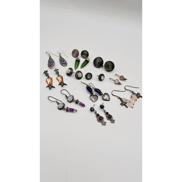 Lot Of Sterling Silver 925 Earrings For Craft Jewelry Making ASIS - Picture 10 of 10